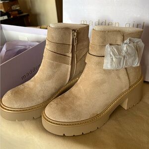 Madden Girl Beige Ankle Booties